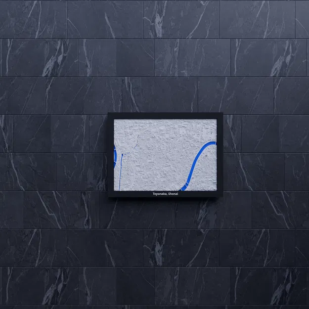 Toyonaka, Shonai, Nhật Bản - Mô hình Địa hình 3D Thu nhỏ - Image 7