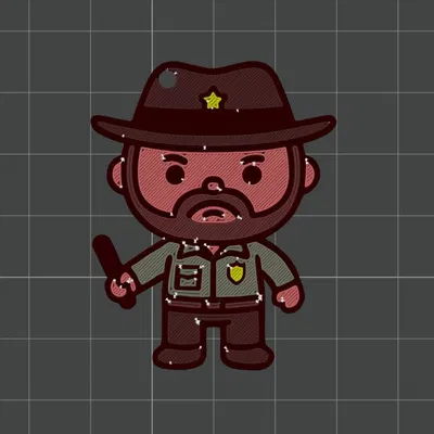Stranger Things Jim Hopper - Móc khóa