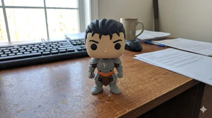 Metin 2 Warrior – Mô hình tượng chibi stylized để in 3D - Image 1