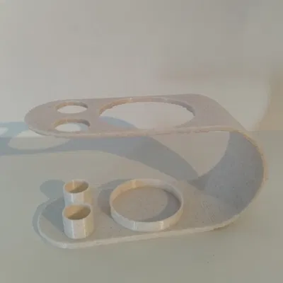 Giá đỡ kem đánh răng và bàn chải (in 3D) tối giản