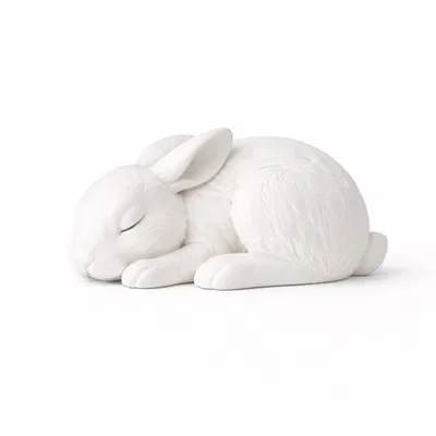 Thỏ Phục Sinh Ngủ Say – Trang Trí Mùa Xuân Ấm Áp In 3D