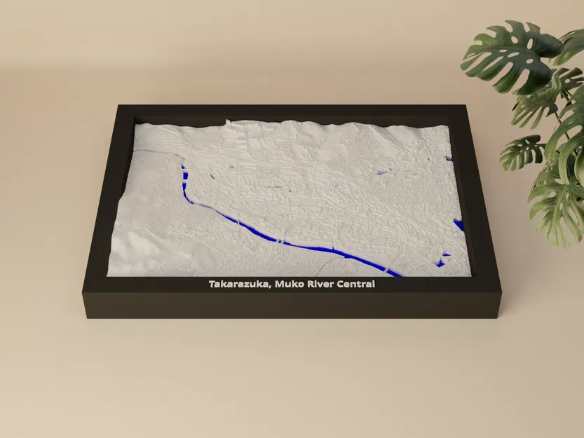 Takarazuka, Muko River Central, Japan - 3D Miniature - Image 1