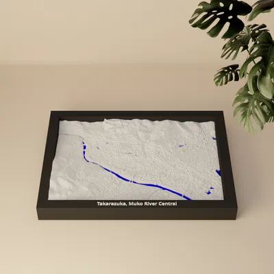 Takarazuka, Muko River Central, Japan - 3D Miniature