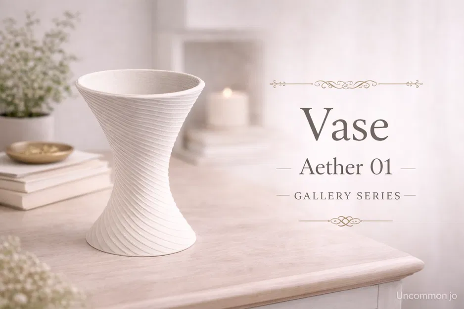 Aether 01 — Bình Hoa Xoắn Ốc Phong Cách Gallery - Image 1