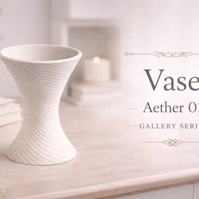 Aether 01 — Bình Hoa Xoắn Ốc Phong Cách Gallery