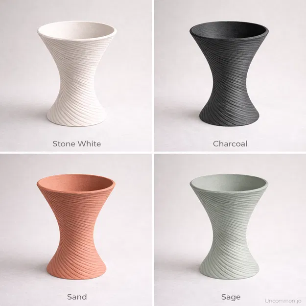 Aether 01 — Bình Hoa Xoắn Ốc Phong Cách Gallery - Image 3