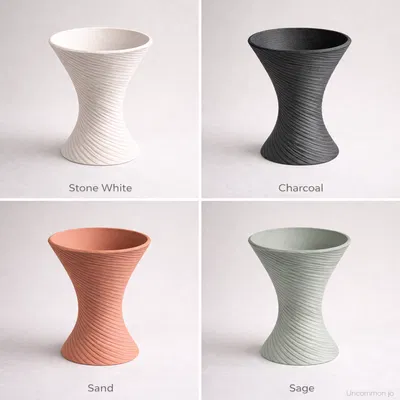 Aether 01 — Bình Hoa Xoắn Ốc Phong Cách Gallery