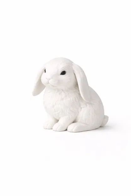 Tượng Thỏ Phục Sinh – Mẫu Trang Trí Mùa Xuân Chi Tiết In 3D - Image 2