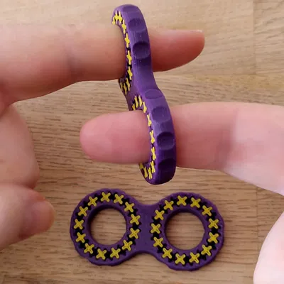 Nhẫn Đồ Chơi Quay Quay Bánh Răng Đôi