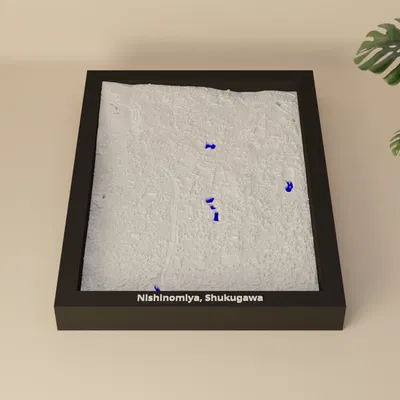 Nishinomiya, Shukugawa, Japan - Mô hình thu nhỏ 3D