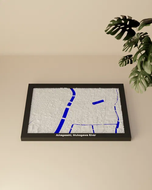 Amagasaki, sông Mukogawa, Nhật Bản - Mô hình thu nhỏ 3D - Image 2