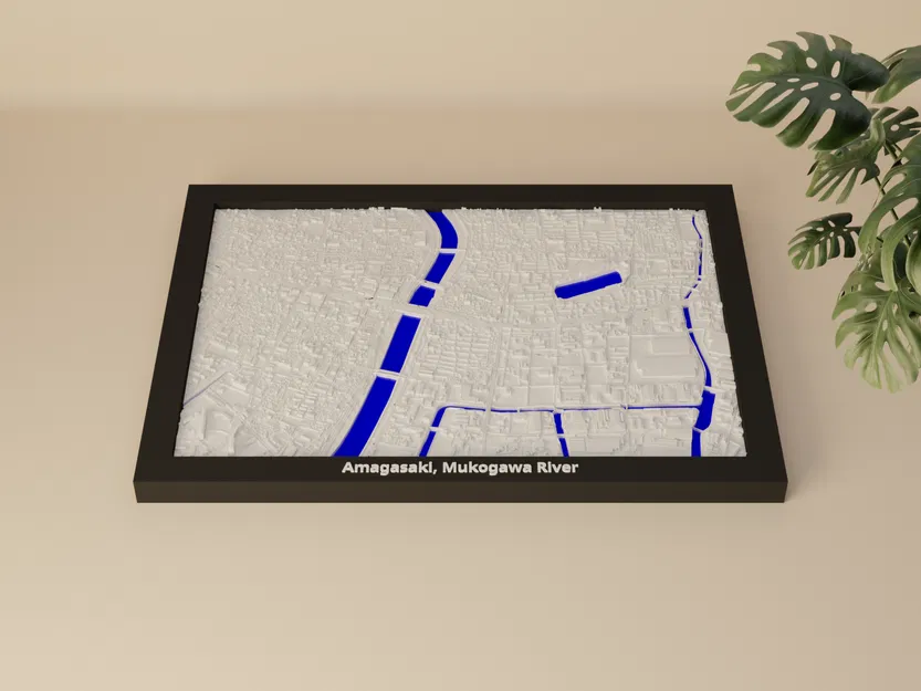 Amagasaki, sông Mukogawa, Nhật Bản - Mô hình thu nhỏ 3D - Image 3