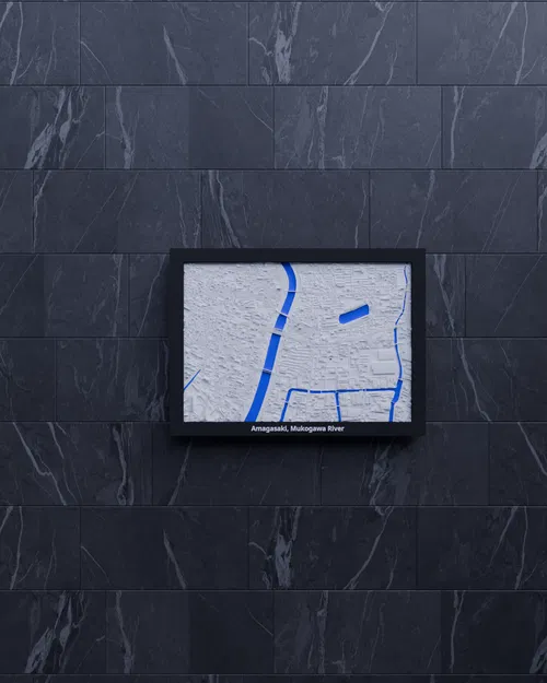 Amagasaki, sông Mukogawa, Nhật Bản - Mô hình thu nhỏ 3D - Image 4