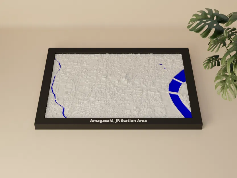 Amagasaki, Khu vực Ga JR, Nhật Bản - Mô hình 3D Mini - Image 2