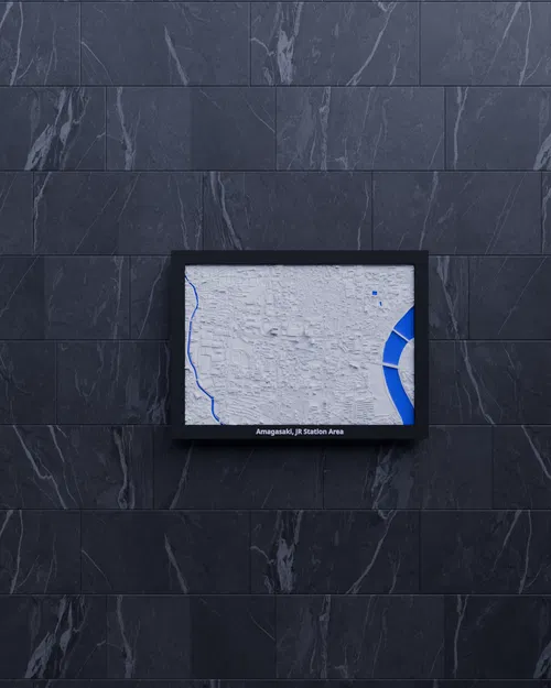 Amagasaki, Khu vực Ga JR, Nhật Bản - Mô hình 3D Mini - Image 5