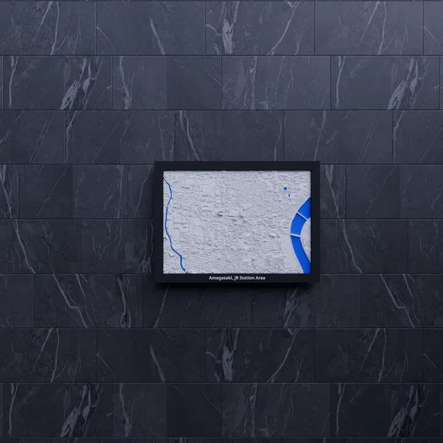 Amagasaki, Khu vực Ga JR, Nhật Bản - Mô hình 3D Mini - Image 7