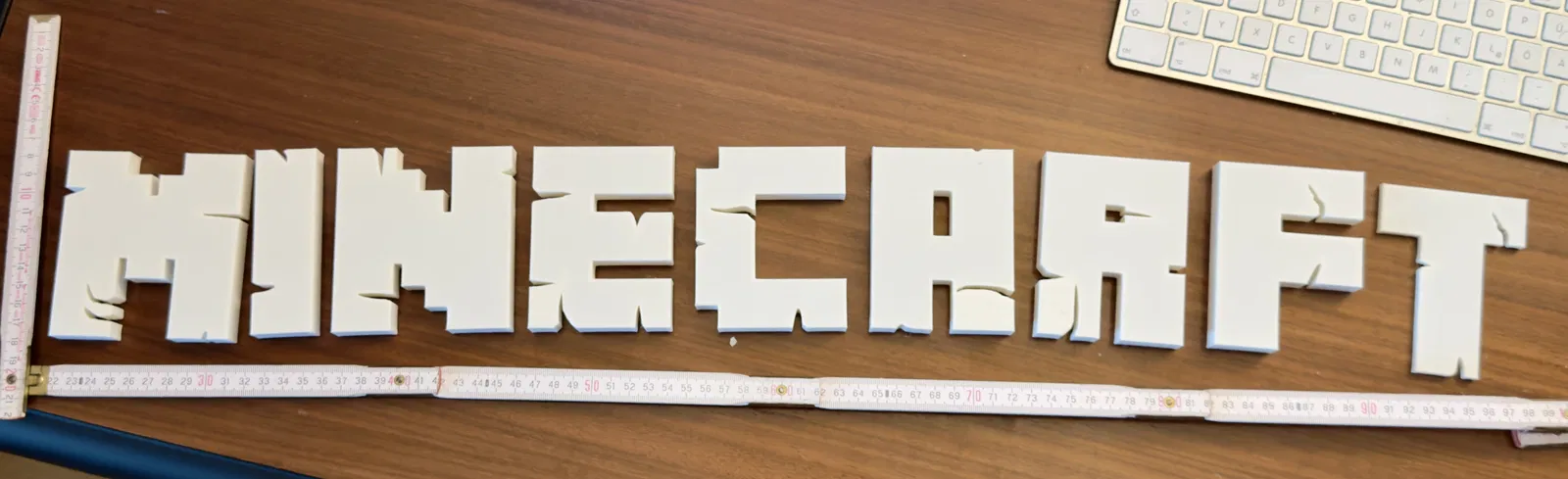 Logo Minecraft cỡ lớn treo tường (75 x 10 x 1,5 cm) - Image 1