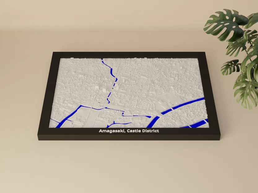 Amagasaki, Castle District (Nhật Bản) - Mô hình 3D Miniature - Image 3