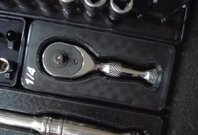 Khay đựng Duratech Stubby Rachet 1/4" & 3/8" (không Gridfinity) - Image 1