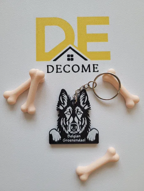 Móc khóa chó Belgian Groenendael - Image 1