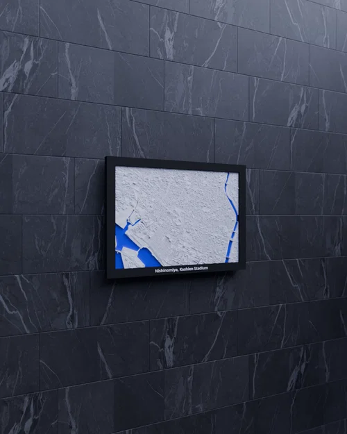 Nishinomiya, Koshien Stadium, Nhật Bản - Mô hình thu nhỏ 3D - Image 2