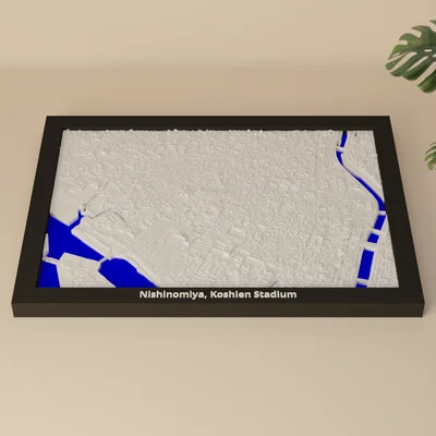 Nishinomiya, Koshien Stadium, Nhật Bản - Mô hình thu nhỏ 3D