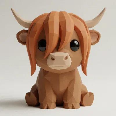 Bò Highland low poly