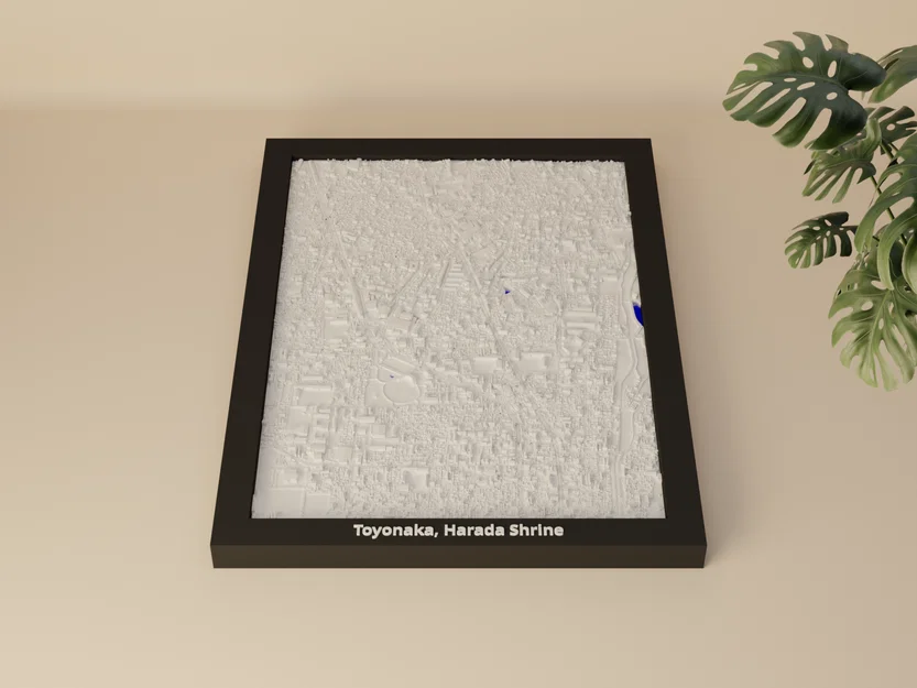 Toyonaka, Harada Shrine, Nhật Bản - Mô hình 3D thu nhỏ - Image 3