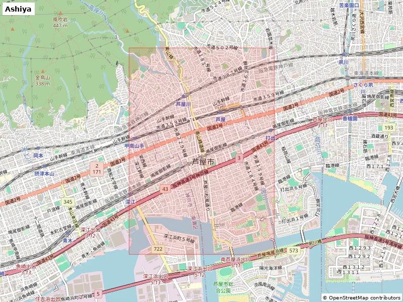 Ashiya, Nhật Bản - Mô hình thu nhỏ 3D - Image 8