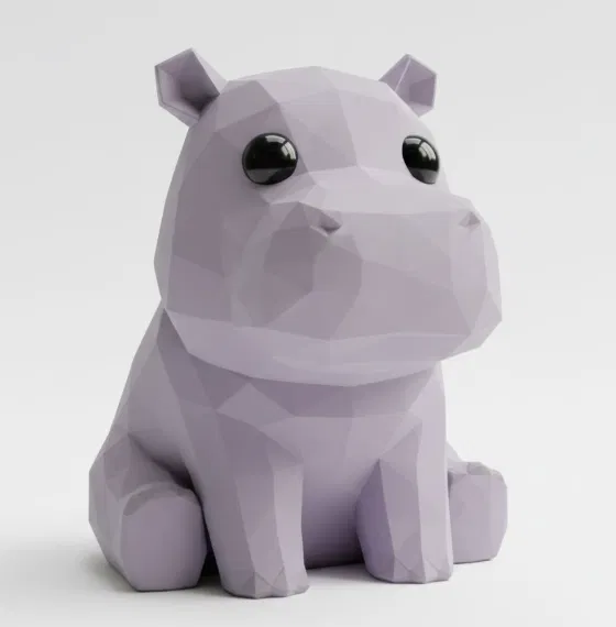 Hà mã low poly - Image 1