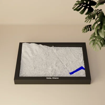 Kobe, Kitano, Nhật Bản - Mô hình thu nhỏ 3D địa hình