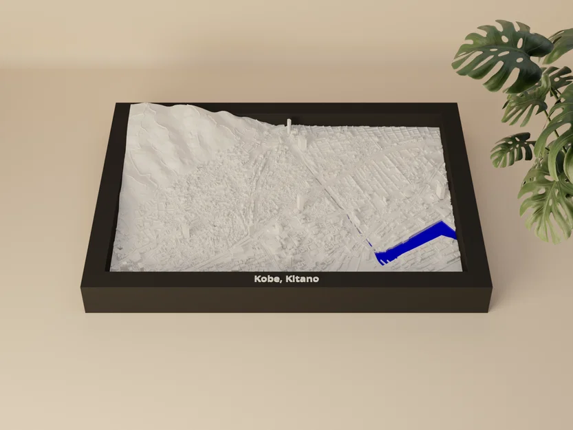 Kobe, Kitano, Nhật Bản - Mô hình thu nhỏ 3D địa hình - Image 3