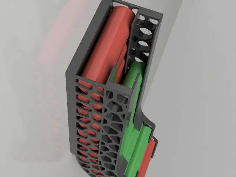 Khay treo tường nhả pin AA + AAA (Battery holder/dispenser) - Image 5