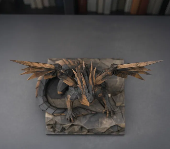 Tượng Rồng Hình Học (Low Poly) - Image 2