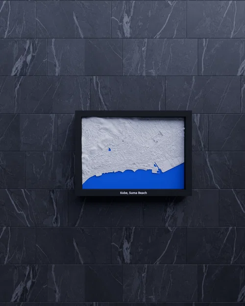 Kobe, Suma Beach, Nhật Bản - Bản thu nhỏ 3D địa hình - Image 4