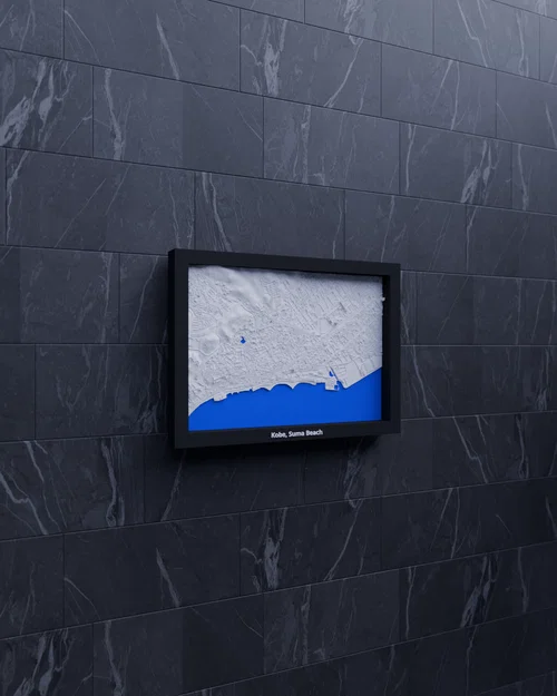 Kobe, Suma Beach, Nhật Bản - Bản thu nhỏ 3D địa hình - Image 5