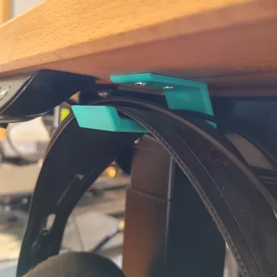 Móc treo tai nghe low profile gắn dưới bàn (bắt vít)