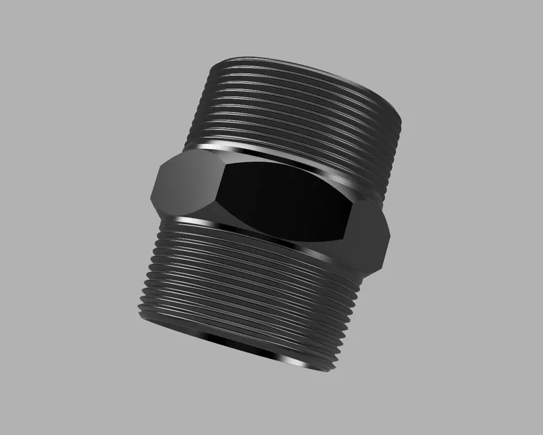 Đầu nối ống ren BSPT 2 inch / 50 mm (ren ngoài–ren ngoài) - Image 1