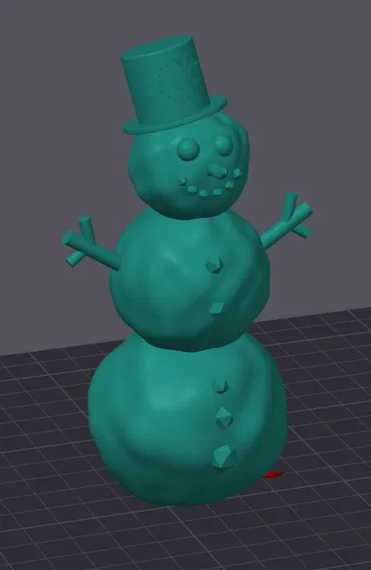 SnowMan 2025 – Người tuyết đội mũ chóp cao - Image 1