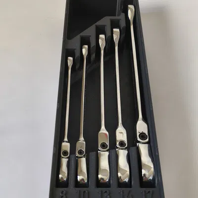 Khay Gridfinity cho bộ cờ lê khớp gập Parkside (articulated spanner set)