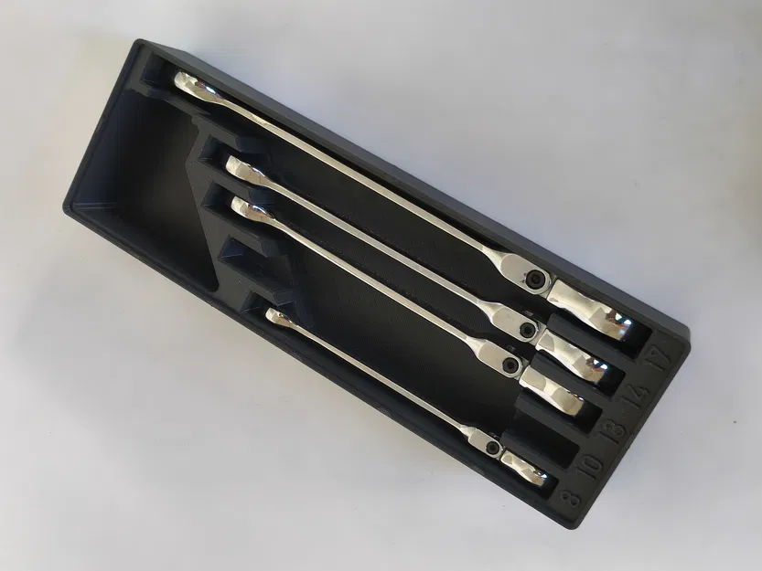 Khay Gridfinity cho bộ cờ lê khớp gập Parkside (articulated spanner set) - Image 6