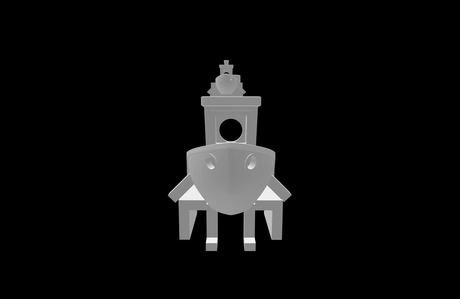 Benchy ngồi trên băng ghế, trên đó lại có Benchy ngồi trên… 1