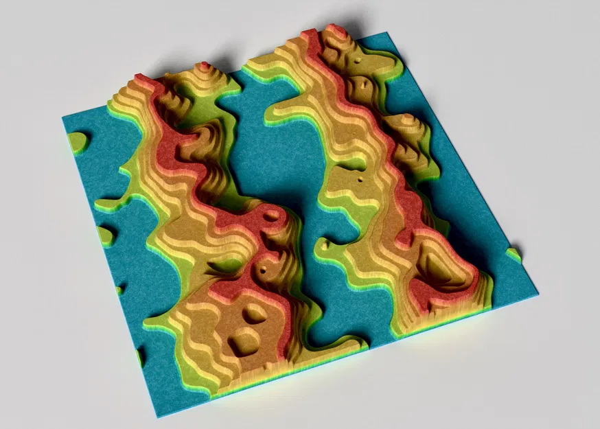 Dual Terraced Ridges - Decor Treo Tường - Đạo Cụ - Image 1