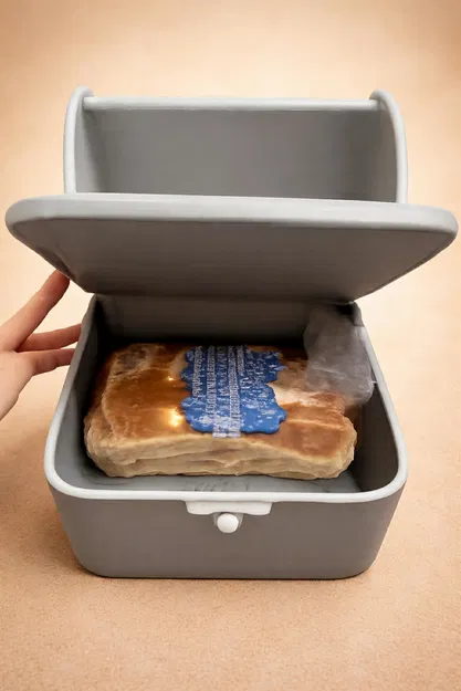 Hộp đựng bánh mì (Bread Box) 3D có bản lề - Image 2