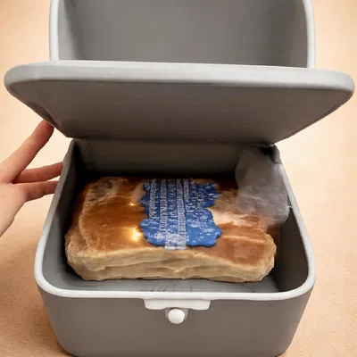 Hộp đựng bánh mì (Bread Box) 3D có bản lề