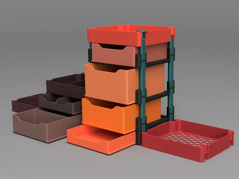 Hệ hộp lưu trữ xếp chồng đa năng (kích thước mới) - Image 2