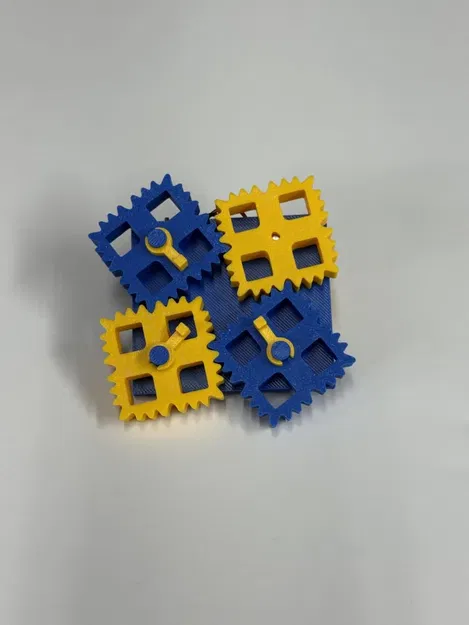 Bộ 4 Bánh Răng Vuông Chạy Motor (Motor Driven 4 Square Gears) - Image 1