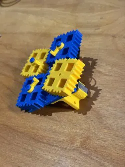 Bộ 4 Bánh Răng Vuông Chạy Motor (Motor Driven 4 Square Gears) - Image 2