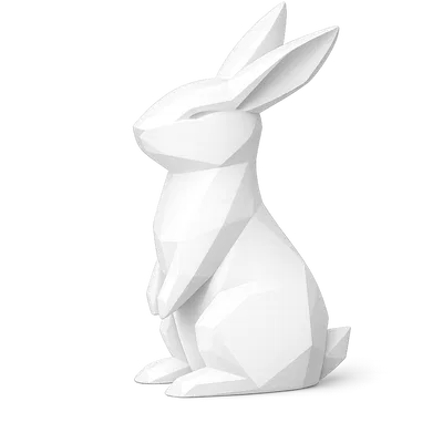 Thỏ Phục Sinh Tối Giản (Minimalist Easter Bunny) – Model 3D phong cách hiện đại
