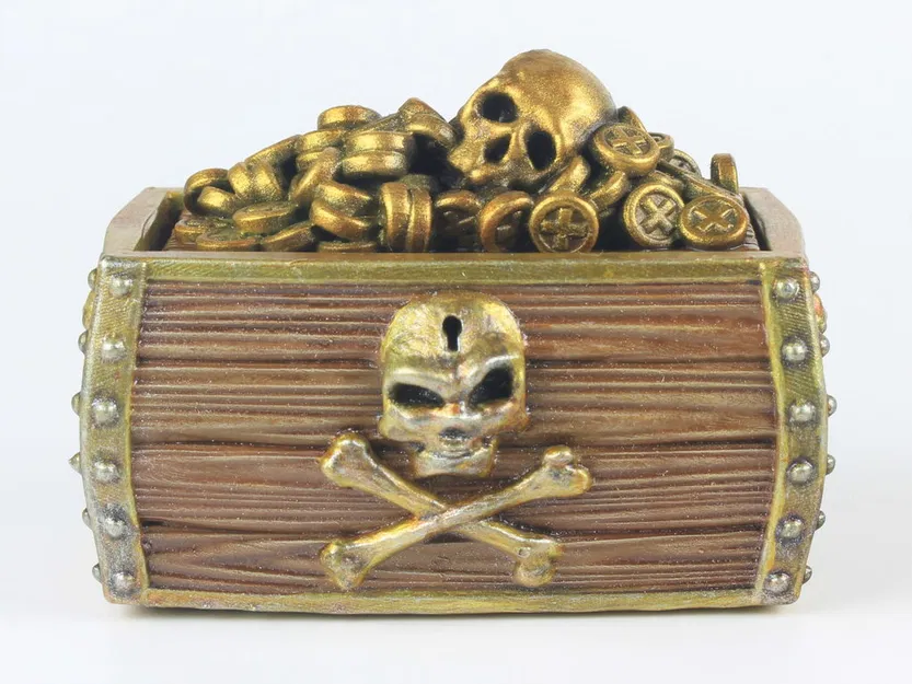 Rương Kho Báu Cướp Biển Modular: Xu Vàng, Đầu Lâu & Xương Chéo (Set #3) - Image 2